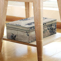 Caja de almacenamiento retro a prueba de humedad con impresión digital, caja de almacenamiento de ropa con patrón de bambú, caja de almacenamiento de ropa para el hogar de gran capacidad, caja de almacenamiento de pantalones, artefacto, armario, edredón, - details 3
