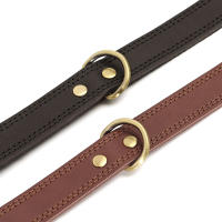 Collar De Cuero Genuino Duradero Ajustable Para Perros Medianos Y Grandes Aleman Shephard Entrenamiento Caza Marrón - details 6