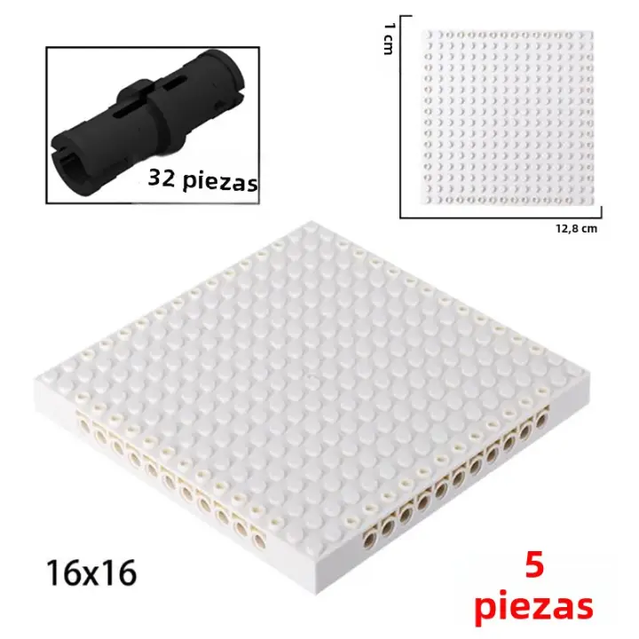 Baseplate De Bloques De Arte Pixel MOC 16x16 Compatible Con Pequeñas Partículas Y Eje De Montaje Para Juguetes DIY - 1