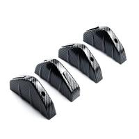 Nuevo 4pcsSpoiler Trasero Modificado En Patrón De Fibra De Carbono Roja Y Negra Para Coche Difusor De Bumper Anti-colisión - details 6