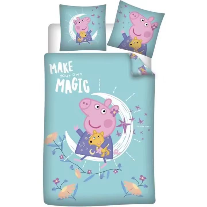 Funda Nórdica Microfibra Peppa Pig 140x200cm. Producto Oficial Producto Escolar Para Niños y Niñas - 1