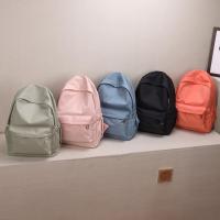 Mochila De Niña Sencilla Y De Color Unido Para Adolescentes Hecha De Nylon Bolsa Escolar Para Viajes Y Uso Diario - details 8