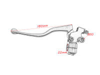 Manillar De Aluminio Negro Para Motocicleta Y ATV Con Palanca De Embrague Y Freno Cable Delantero Braido Accesorios De Motocross - details 0