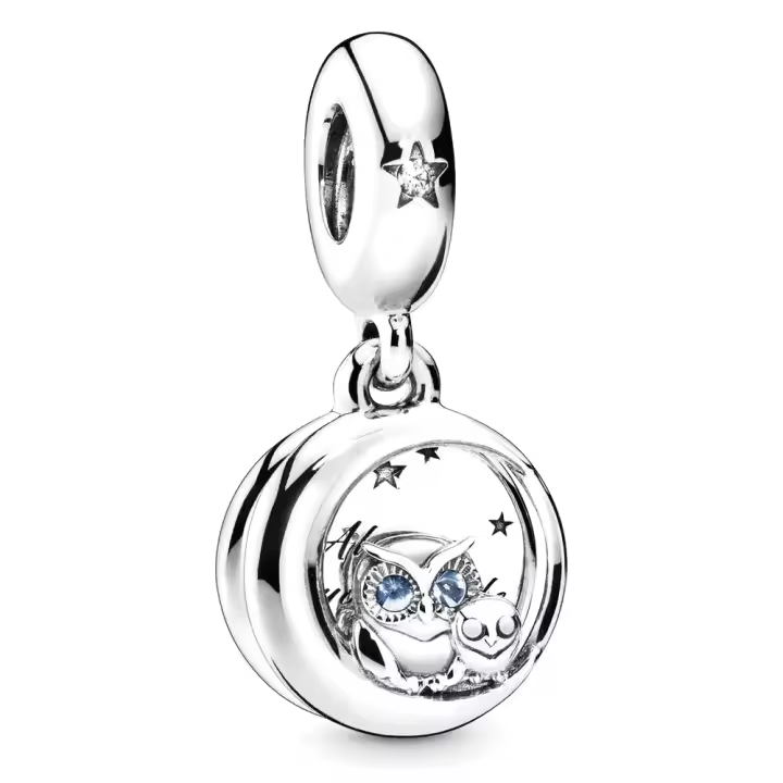 Pandora Charm de Colgante en Plata de Ley Búho a tu Lado 798398NBCB，Incluye Caja Original - 1