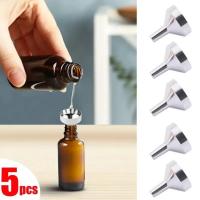 5Pcs Funel De Acero Inoxidable Mini Para Cocina Con Filtro Desmontable Y Boca Ancha Herramientas De Cocina Para Conservas De Aceite Y Líquidos - details 5