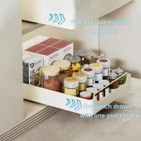 Kitchen Storage Rack with Slide Rails Pull-out Kitchen Drawer Type Storage Tray Spice Box Pantry Basket Storage Rack Cabinets Organizer - details 2