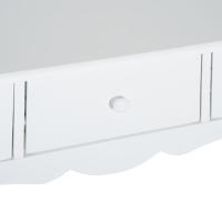 HOMCOM Mesa Consola de Madera Mueble Recibidor de Entrada con 3 Cajones para Salón Pasillo Carga 45 kg 100x32x85 cm Blanco - details 3