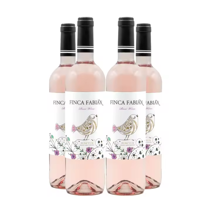 Finca Fabián - Rosado - Ecológico - Pack de 4 - Vino rosado - 750 ml/botella - 1