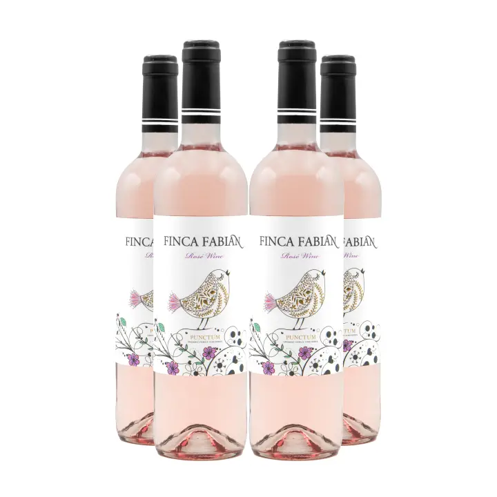 Finca Fabián - Rosado - Ecológico - Pack de 4 - Vino rosado - 750 ml/botella - 1
