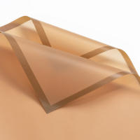 4pcs/Pack Papel De Embalaje De Flores Rosa Sólido Mate Transparente Hidratado Para Regalos Y Bouquets De Floristería - details 5