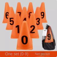 Barrel De Entrenamiento De Fútbol Digital Con Conos Triangulares Y Números 0-9 Para Bloqueo De Carretera Colorido Tamaño 23cm - details 2