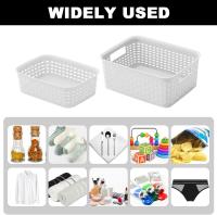 GmeDhc 5 PCS Cajas Almacenaje Plastico, Caja de Almacenamiento para Hogar, Cajas Organizadoras de Plástico con Asas, Cestas Organizadoras Almacenaje, para Cocina, Armario, Oficina, Baño - details 4