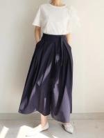 Falda Midi A-Line Elegante De Cintura Alta Para Mujer REALEFT Con Bolsillos Estilo Coreano Casual Suelta Y Solidaria Con Cinturón - details 36