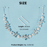 Accesorio De Peluca Para Novia Adorno Floral De Cristal Y Perla Para Mujer Joyería De Cabeza Para Fiesta Boda Regalo Para Novia Y Damas De Honor - details 0