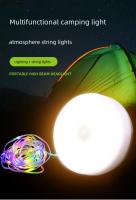 Luces Solares Para Acampar Al Aire Libre Cadena De Luz De 10 Metros Luz De Tienda De Campaña Luz De Atmósfera R IP65 Self-contained - details 8