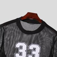 Camiseta De Hombre INCERUN Verano 2024 Estilo Casual Con Patchwork De Malla Transparente Camisetas De Moda Con Cuello Redondo Manga Corta Para Callejero - details 4