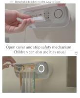 Nuevo Porta Cepillo De Dientes UV Con Secado Automático Y Esterilizador Inteligente Para Baño Pared Montada Recargable Secado Rápido - details 10