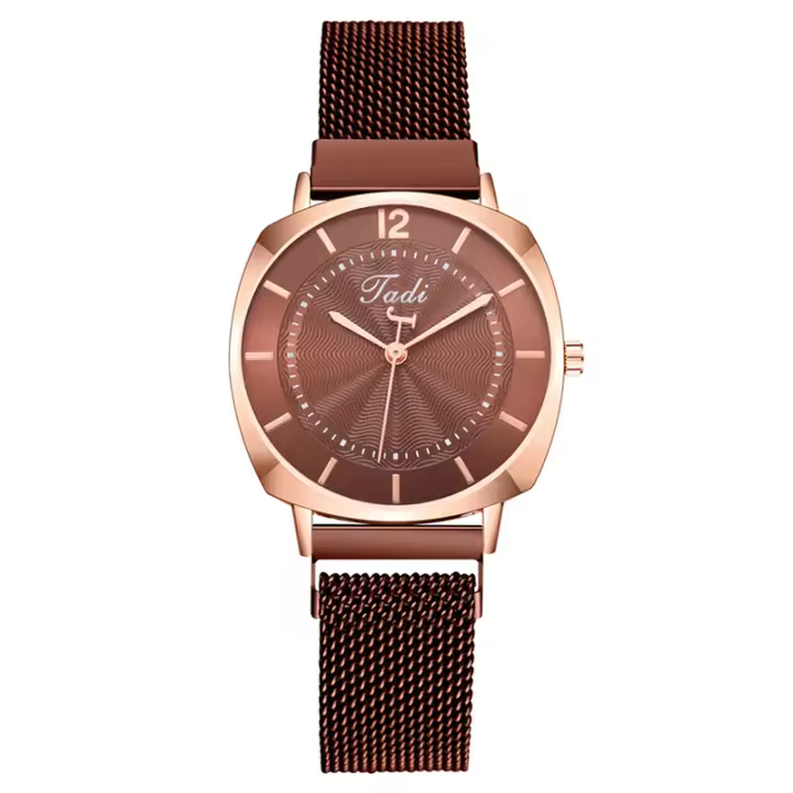 Reloj para mujer con sol, correa magnética, movimiento de cuarzo, un reloj con un diseño único y moderno para la mujer - 1