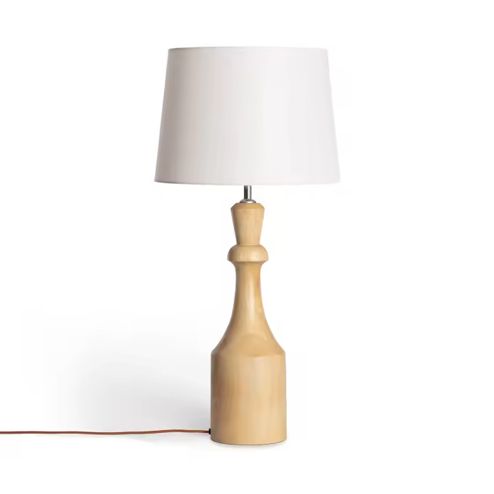 Ledkia Lámpara de Mesa Madera Marala ILUZZIA Blanco Viejo - 1