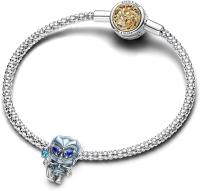 Juego de Tronos Dije con diseño de Caminante Blanco en Plata de Lei with Cristal Verde Helado, Azul Estilar y esmalte Azul Claro, Viene con El embalaje de Caja de Giunte original. - details 1