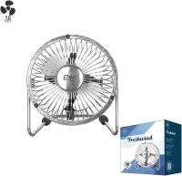 EDM,  MINI VENTILADOR INDUSTRIAL, DE SOBREMESA. COLOR CROMADO. POTENCIA: 15 W ASPAS: Ø 10x15cm - details 2