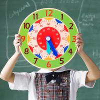 Reloj De Madera Montessori Para Niños Juguetes Educativos De Aprendizaje De Tiempo Ayudas Pedagógicas Para Escuela Primaria Tablero Inteligente Juguete Para Niños De 3-12 Años - details 0