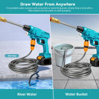 30Bar Pistola Agua Alta Presión Inalámbrica Portátil, 21V Batería Makita, 2 Baterías 1200mAh, 40 Min, 4.1L/min, Kit Limpieza Coches Jardín, 12 Accesorios - details 6