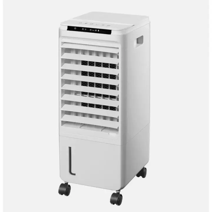 FABRILAMP Climatizador Evaporativo Nieve Blanco 80w 3velocidades Remoto Y Temporiz.Con panel de control TÁCTIL humidificador Y Acum.frio 56x23,5x26cm,4RUEDAS. Calidad TOP de confianza - 1