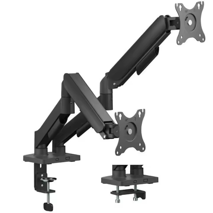 Soporte de mesa con contrapeso para 2 monitores aisens dt32tsr-357/ giratorio/ inclinable/ hasta 9kg - 1