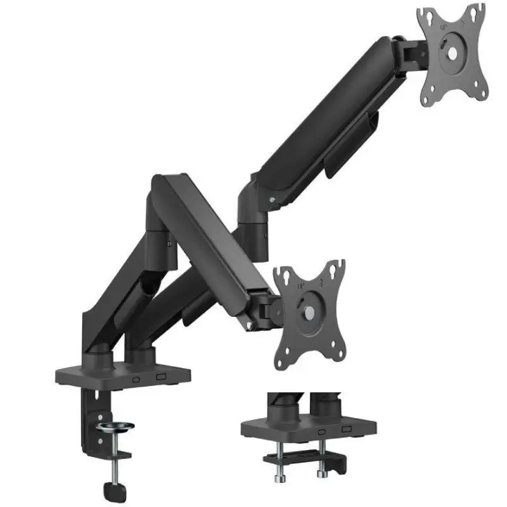 Soporte de mesa con contrapeso para 2 monitores aisens dt32tsr-357/ giratorio/ inclinable/ hasta 9kg - 1