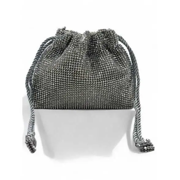 Bolso fiesta tipo bombonera plata 130806 - 1
