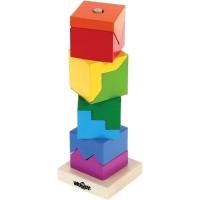 Juguete educativo Torre de madera encajables para apilar formas en colores Woody - details 3