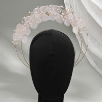 Diadema De Ángel Para Novia Dorada Con Halo Y Perlas Diadema De Diósisa Para Mujeres Y Niñas Adorno Elegante Para Bodas Y Fotografías - details 16