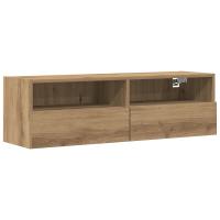 Gabinetes de TV vidaXL 2 pcs de roble artesanal 100x30x30 cm de madera elaborada - details 3