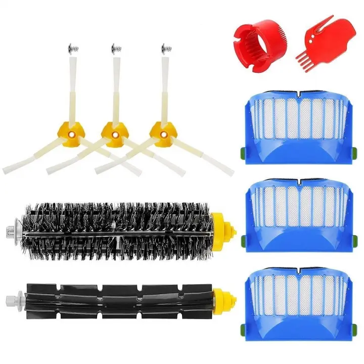 Kit de Repuestos y Accesorios para Aspiradora Irobot Roomba Serie 600 con Filtro y Cepillo Lateral - Pack de 13PCS - 1