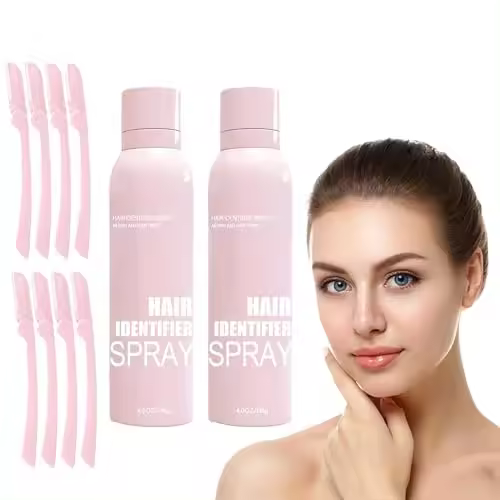 Spray identificador de cabello para dermaplaning facial, identificador de cabello, spray identificador de cabello para afeitado facial, spray dermaplaner hidratante y cuidado de la piel (2 unidades) - 1