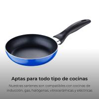San Ignacio Juego de Sartenes Aluminio Prensado 3 Piezas Negras Soul Marble - details 15