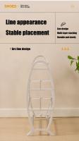 Organizador De Zapatos De 4 Capas Alta Capacidad De Soporte Moderno Minimalista Gran Capacidad Eficaz Ahorro De Espacio Duradero Y Estable Material Plástico Diseño Elevado Resistente Al Agua Fácil De Montar - details 7