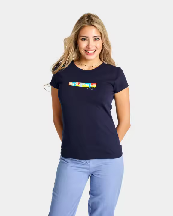 Camiseta Mujer Spagnolo Marino Manga Corta - 1