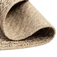 vidaXL Alfombra ZIZUR apariencia de yute interior y exterior Ø 200 cm Alfombras de área  Alfombra de Piso para Sala de Estar Dormitorio Habitación Salón - details 3
