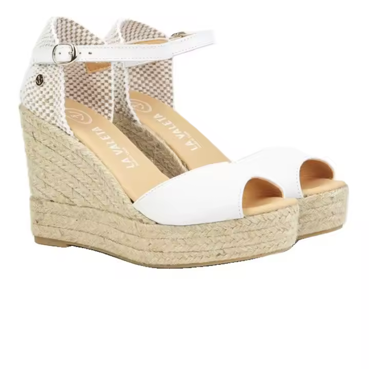 La Valeta Charlene Peep Toe Blanco - 1