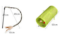 Juego De Juguetes Para Gatos COOYOMOO Pack Variado Con Palito Divertido Ratón Con Campana Y Pelota De Tela Sisal Tunnel Plegable Para Diversion Y Ejercicio De Los Gatos - details 4