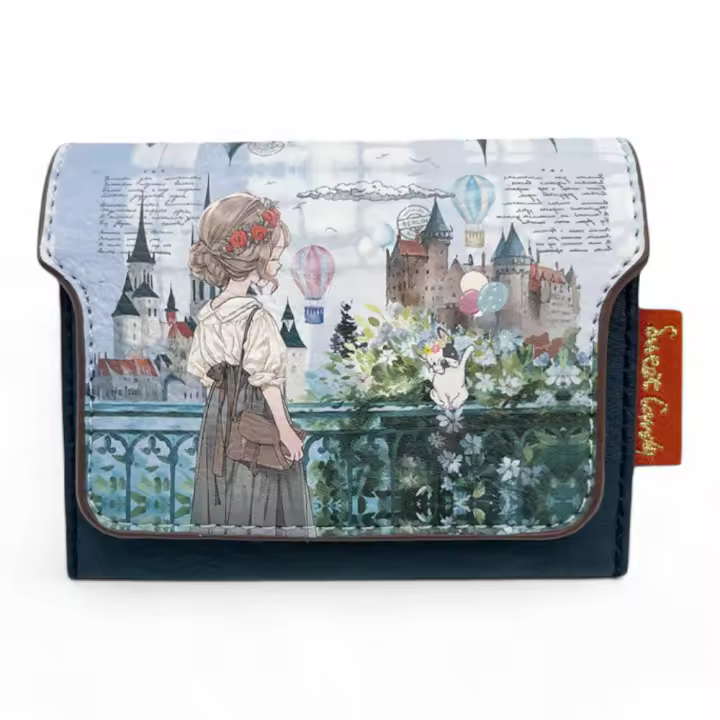 Monedero Sweet Candy C-323  10x8x2 cm  Diseño Vintage en 4 Modelos  3 Compartimentos  Clip de Cierre y Cadena para Llaves  Con Caja de Regalo a Juego - 1