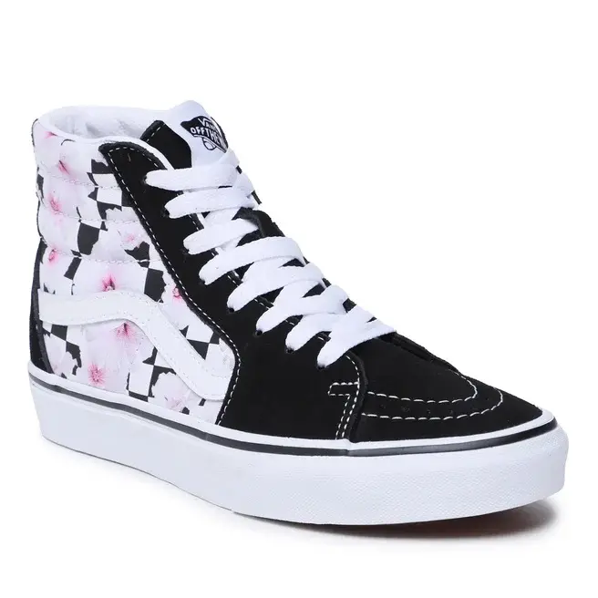 Zapatillas Vans Sk8-Hi Hibiscus Check Black - Zapatillas de Mujer en Estampado Checkerboard y Flores de Hibisco - 1