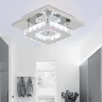 Lámpara De Techo Moderna Nórdica Con Cristales LED Para Sala Comedor Pasillo Cocina Decorativa Blanco Instalación Suelta - details 4