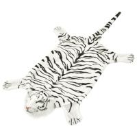 vidaXL Alfombra de Tigre de Peluche 144 cm Alfombrilla Infantil Suave Color Blanco,  Marrón, y mas - details 0