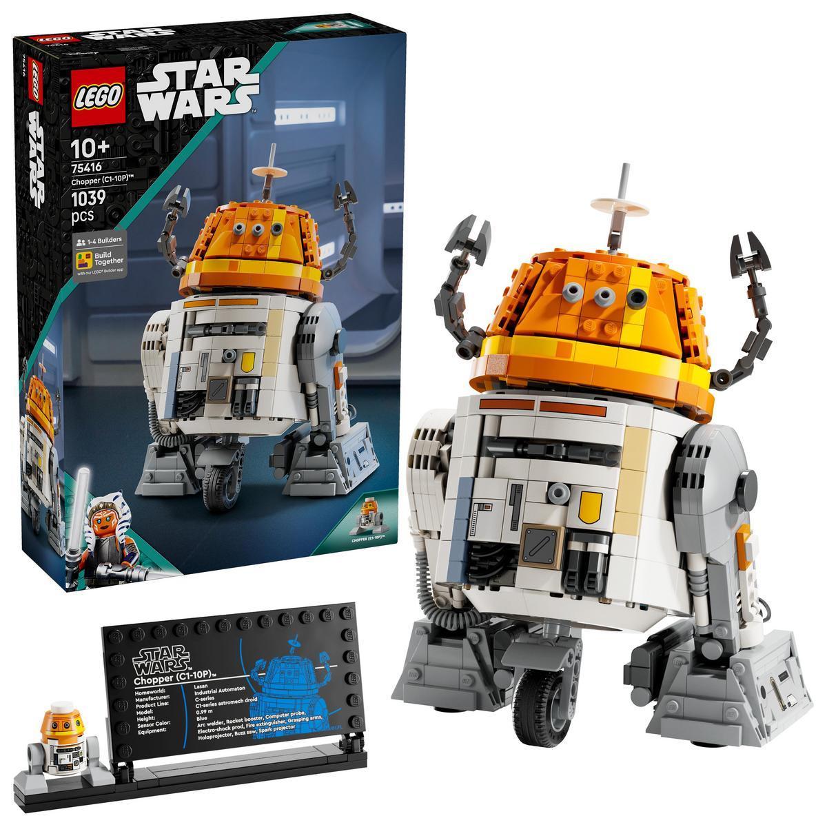 LEGO® 75416 Star Wars: Ahsoka™ Droide Astromecánico Chopper (C1-10P)™ Kit de Maqueta de Juguete Construible, Set Para Jugar y Exponer, Regalo de Cumpleaños Para Niños y Niñas