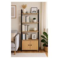 Estantería tipo loft con armario cerrado 58.5x23.5x144cm Estantería tipo loft con mueble cerrado, fabricada con materiales de primera calidad y diseñada siguiendo las últimas tendencias. - details 4