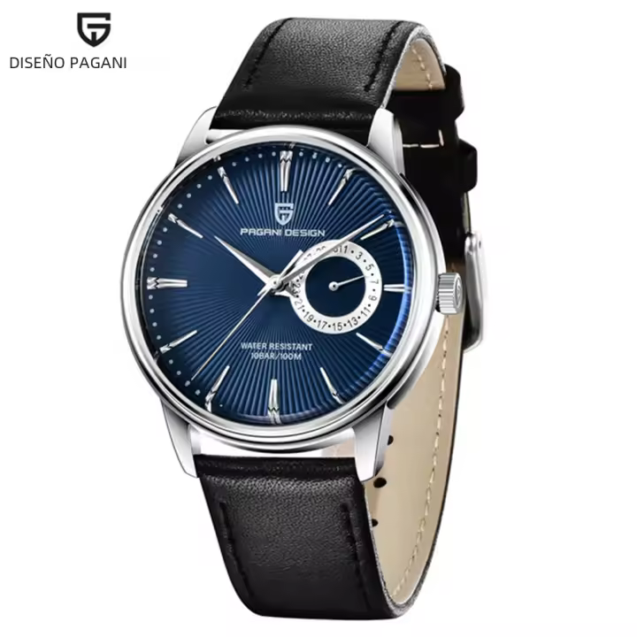 Reloj Deportivo Casual PAGANI DESIGN 1645 Para Hombre Acero Inoxidable Impermeable Cuarzo Reloj Militar Con Manos Luminosas Y Fecha Completa - 1