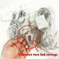 Luces De Navidad LED Colgantes 4Mx0.6M Con Enchufe EU Para Decoración Externa De Casa Escalera Calle Y Jardín Ideal Para Fiestas Y Boda - details 1